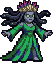 Mother Brine: a drowned queen in a green gown with a crown of coral.